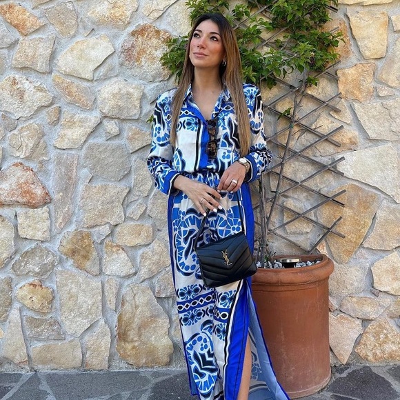 Zara Tops - Zara satin effect printed shirt